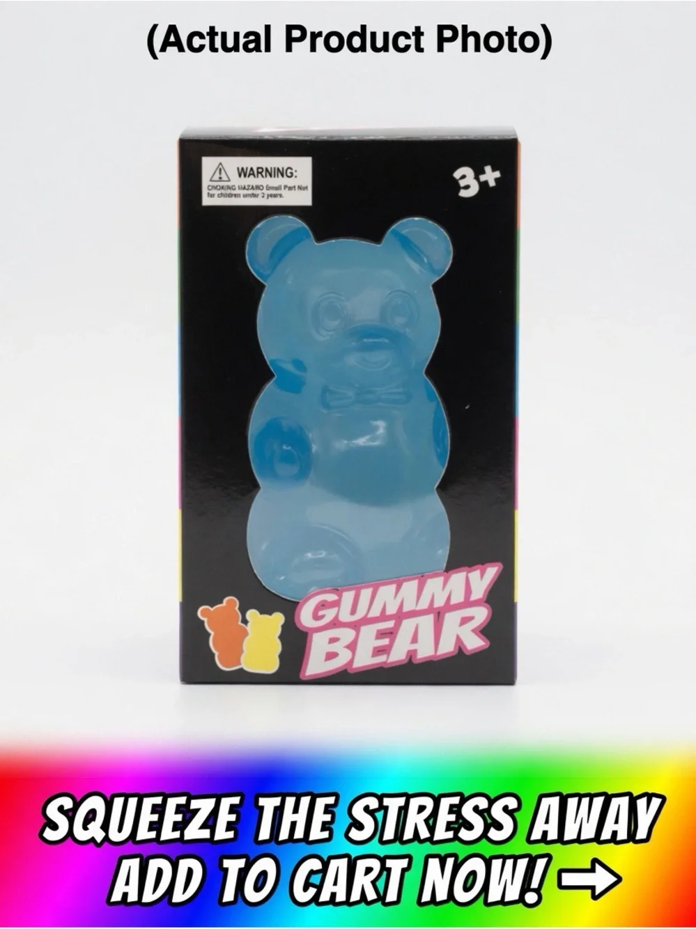 Blueberry Gummy Bear Slow Rise Viral TikTok Squeeze Toy - Stress Relief Kids Toy